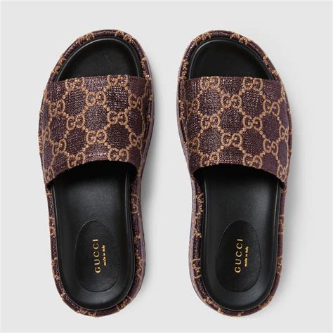 gucci logo slides womens|Gucci women's slides clearance sale.